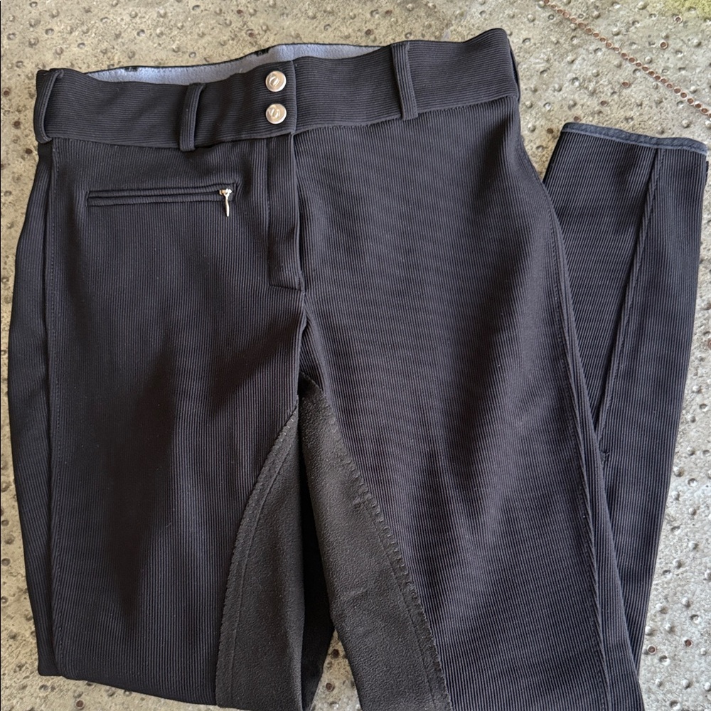 Tuffrider Ribb Lowrise Full-Seat Black Riding Pants
